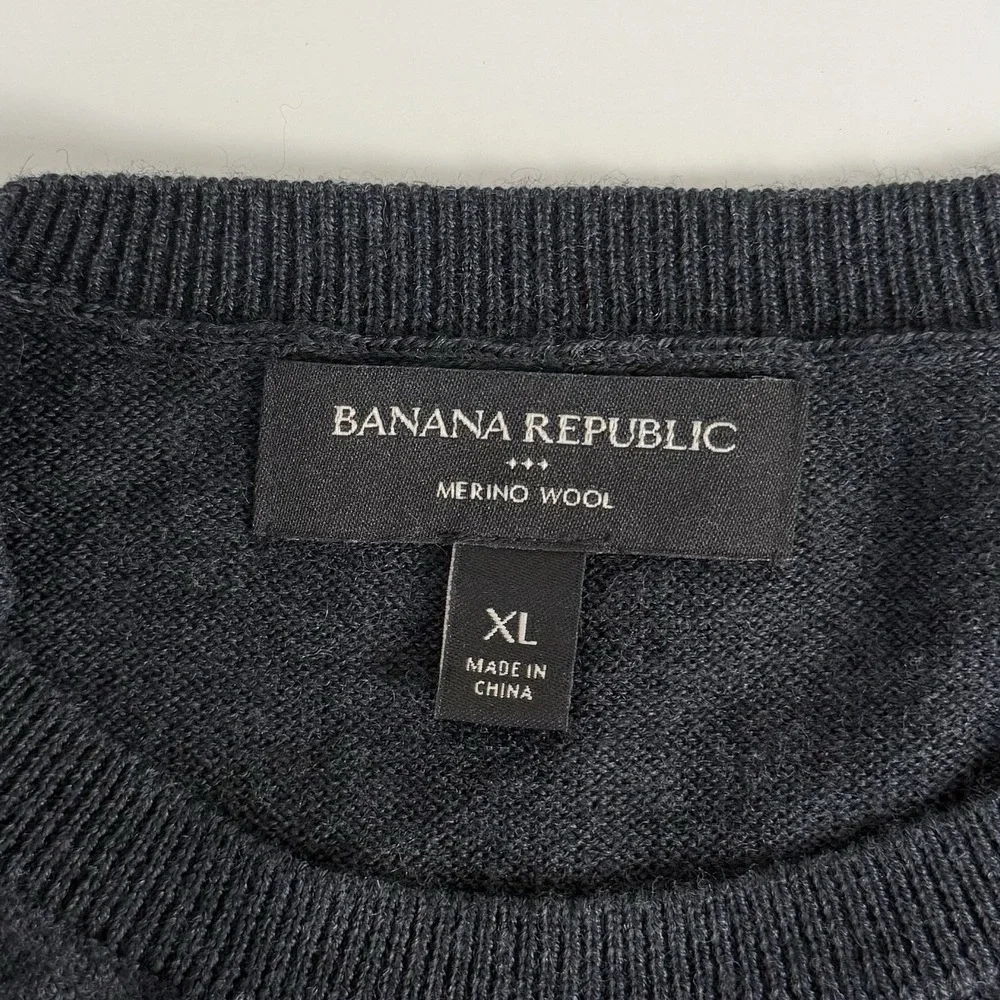 Banana Republic Merino Wool Pullover Sweater Mens XL Classic Preppy Colorblock